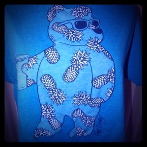 Pineapple bear with shades t-shirt